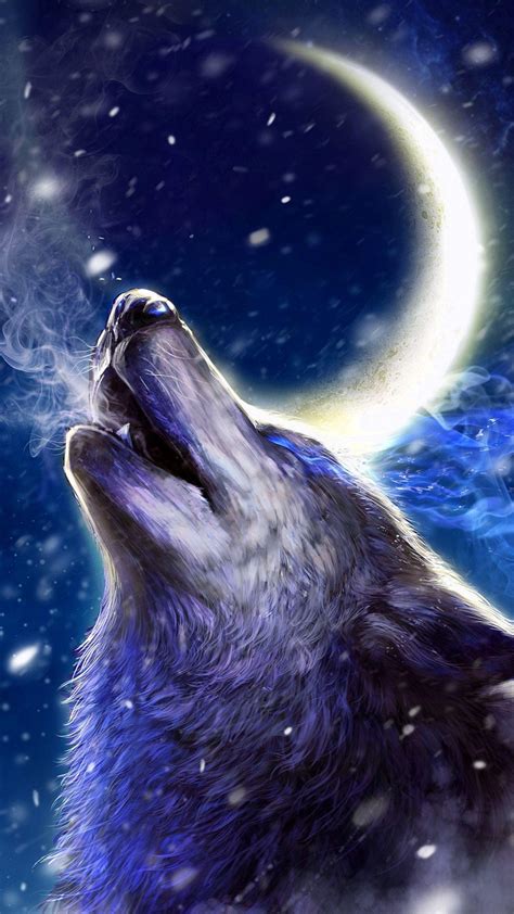 Anime Wolf Howling Wallpapers Wallpaper Cave