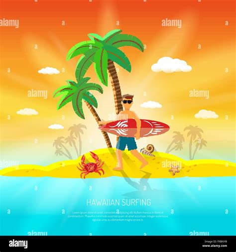 Surfing Beach Concept Stock Vector Image And Art Alamy