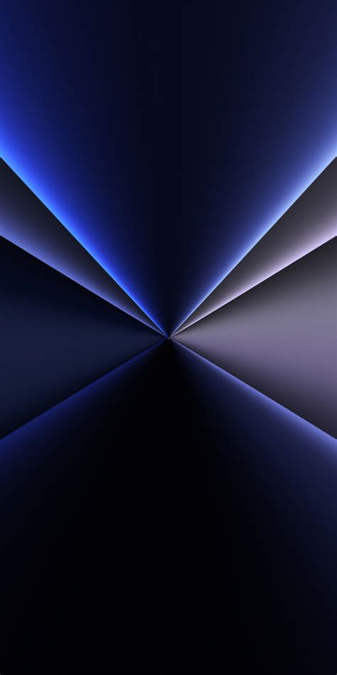 Download 1080x2160 Wallpaper Black Dark Blue Sharp Point Diamond Angle