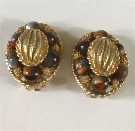 Vintage Kramer Clip On Earrings Retro Costume Jewelry Earrings Etsy