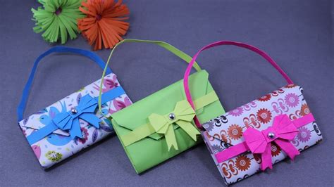 How To Make Paper Purse Diy Fashion Bag Easy Origami Hand Bag