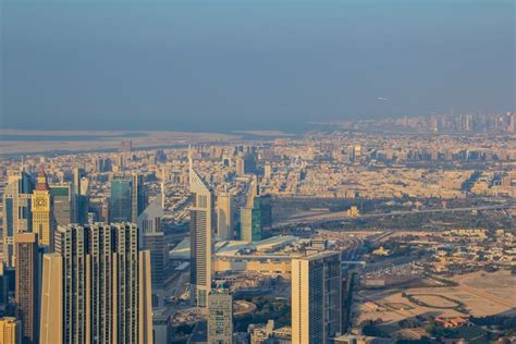 Dubai Skyline As Aerial View Stock Photo Image Of Skyline