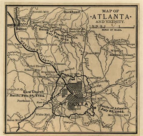 Old Map Of Atlanta Georgia
