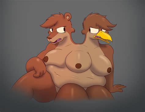 Rule 34 2 Heads 3 Breasts Anthro Avian Belly Big Breasts Bird Breasts