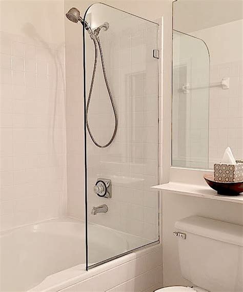 The gently curved glass panel puts one in mind of an aquarium there's something wonderfully unusual about a clear sided bathtub like the view from teuco. Splashguard Shower Doors and Fixed Panels