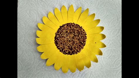 Making Sunflower With Paper Plate Youtube