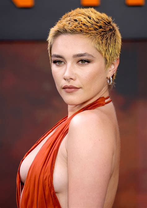 Florence Pugh Just Dyed Her Hair Oppenheimer Orange See Photos
