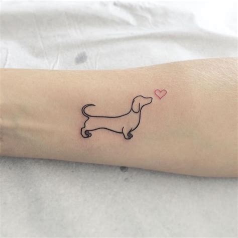 14 Minimalist Tattoo Ideas For Dachshund Lovers Petpress Dachshund