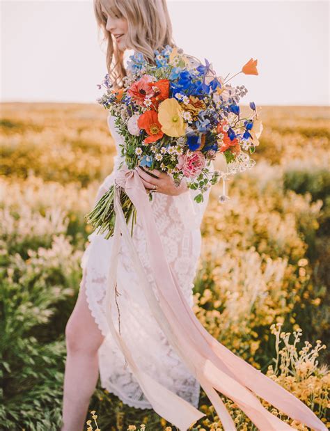 Sweet 70s Wildflower Bridal Inspiration Green Wedding Shoes