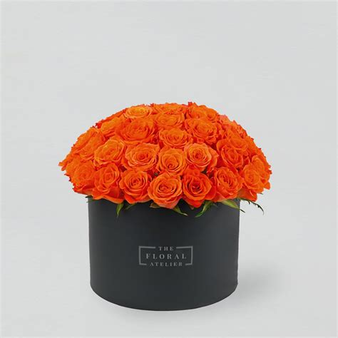 Orange Flower Bloom Box The Floral Atelier