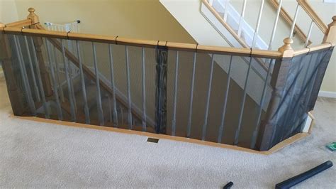 A durable, shatterproof crystal clear plastic roll is 33 inches in height. DIY Baby Proof Banister / Railing - YouTube