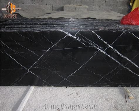 Polished Belgium Black Marble Slab Price From China