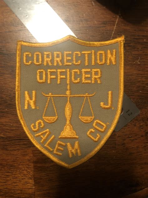 Salem County Nj Corrections Officer Patch Correctional Officer