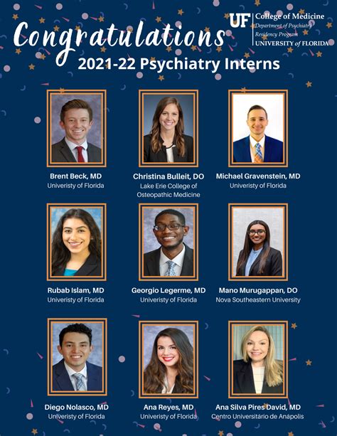 Welcome 2021 22 Psychiatry Interns Department Of Psychiatry College Of Medicine University