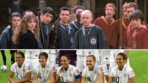 Harry Potters Quidditch Team Vs Us Womens World Cup Squad Photos