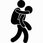 Icon Helping Friendship Caring Person Friend Piggyback