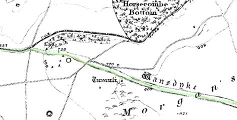 Wansdyke West To East Roman Roads Wiltshire Map