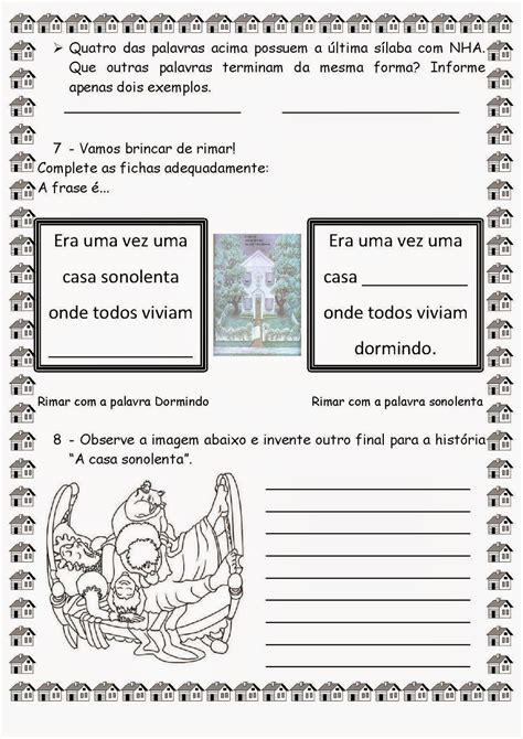 Atividades A Casa Sonolenta