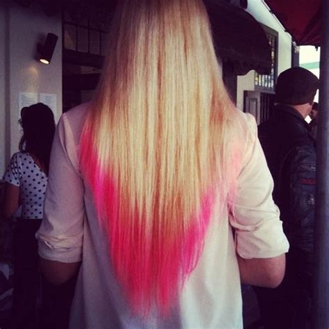 Pink Dip Dyed Hair Hairstyles How To