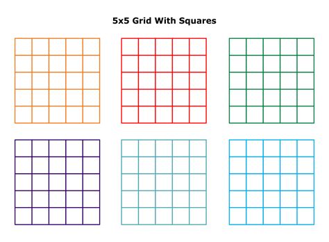 4 Best Images Of Printable 5x5 Grid Inch Printable Grid Graph Paper