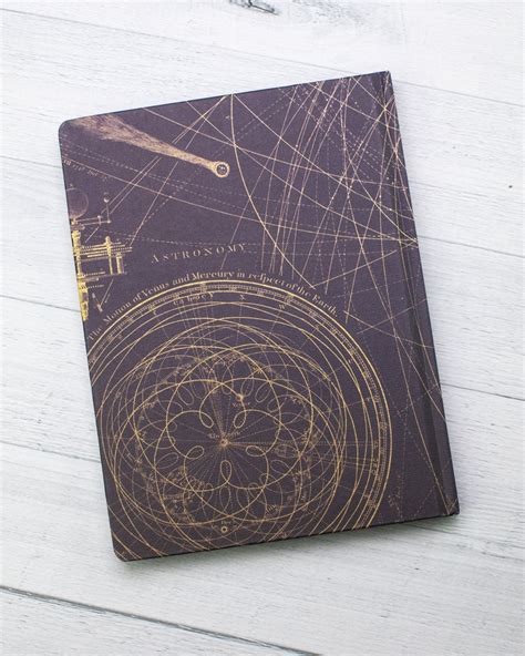 Vintage Astronomy Notebook Hardcover Space Notebook Etsy
