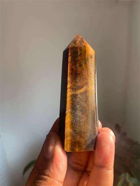 Tigers Eye Quartz Crystal Cube Tumble Stone Wealth Stone Etsy