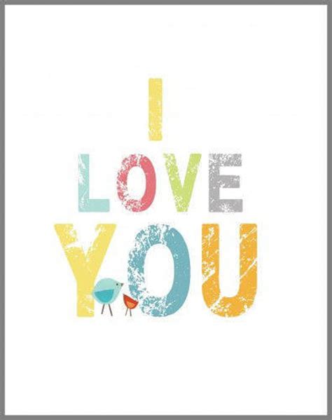 Printable I Love You Sign Digital Download Nursery Love Etsy España