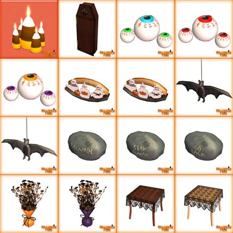 Mod The Sims The Sims 2 Halloween Pack 30 Objects Recolors Clothes