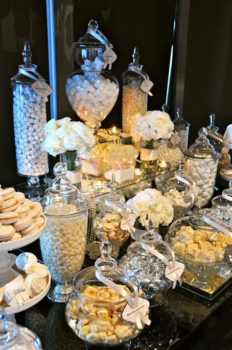 Wedding White Tavoli Da Dessert Matrimonio Buffet Di Caramelle