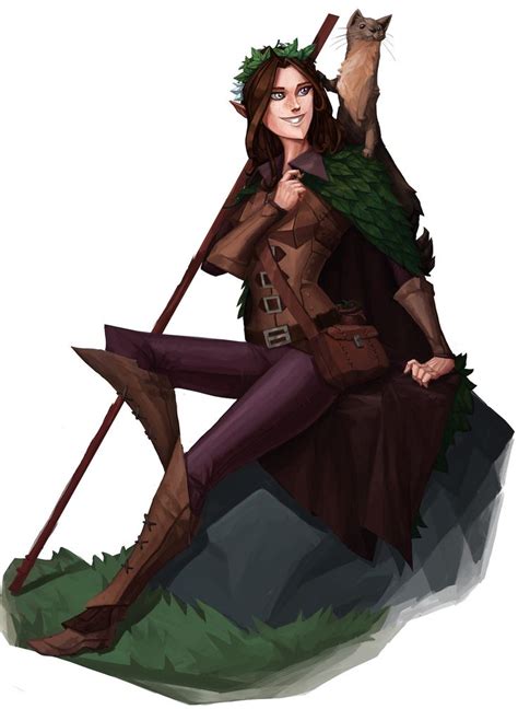 Vireo Half Elf Druidcommissioned Piece 16 Elf Druid Female Elf. 