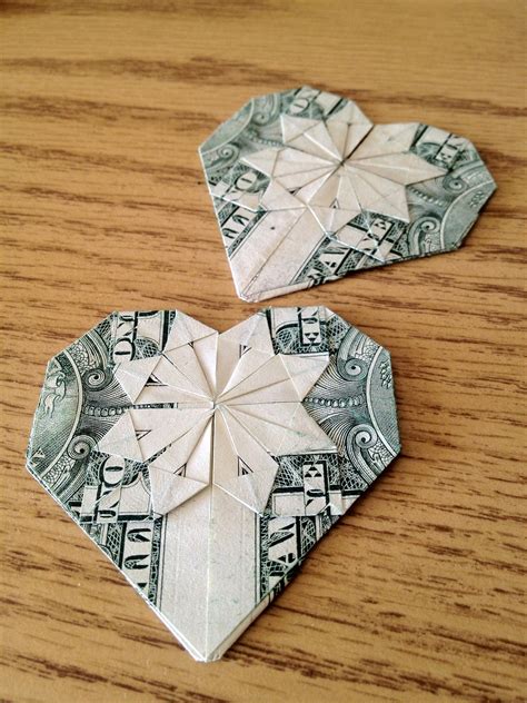 Money Origami Heart Dollar Bill