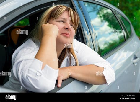 Mature Woman Sitting In Car Hi Res Stock Photography And Images Alamy