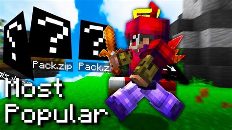 Top 3 Most Popular Minecraft Pvp Texture Packs Hypixel Bedwars 2 Youtube
