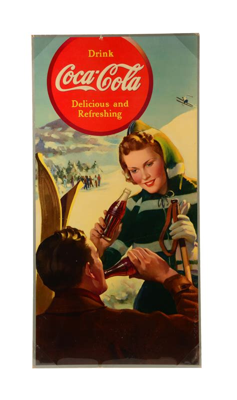 1947 welcome friend coca cola cardboard cutout auctions and price archive