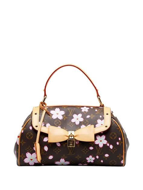 Louis Vuitton X Takashi Murakami 2003 Pre Owned Monogram Cherry Blossom Sac Retro Handbag Farfetch
