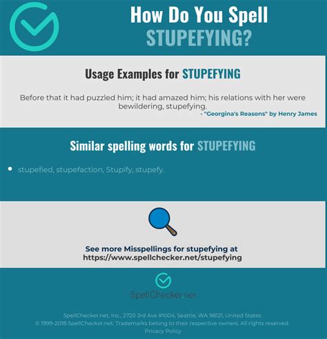 Correct Spelling For Stupefying Infographic