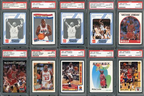 Michael Jordan Large Card Collection With 21 Psa Graded Gem Mint 10 Cards