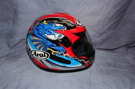 All arai helmets are manufactured by hand and formed around protection, first and foremost. Sell Arai Quantum F Okada Blue Red Black Dragon motorcycle ...