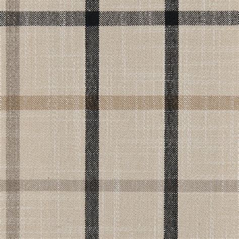Casual Plaid Black Stone Upholstery Fabric Home And Business Upholstery