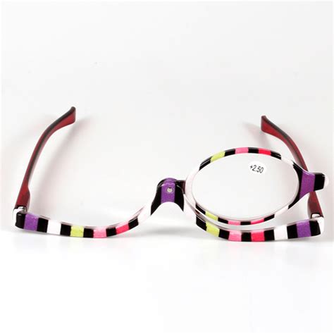 colorful magnifying makeup glasses eye spectacles reading glasses flip