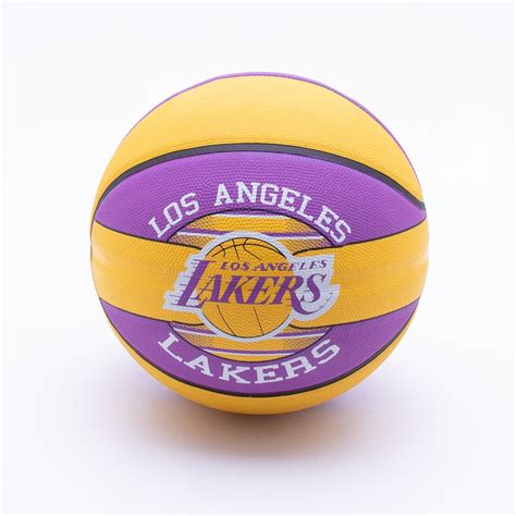 Bola Basquete Spalding Nba Los Angeles Lakers T7 Amarelo E Roxo