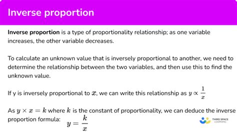 Inverse Proportion Gcse Maths Steps Examples And Worksheet