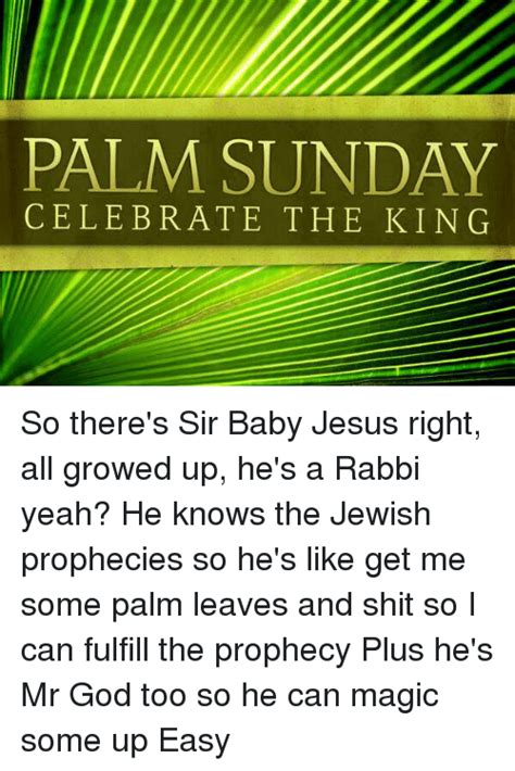 Palm Sunday Celebrate The King So Theres Sir Baby Jesus Right All