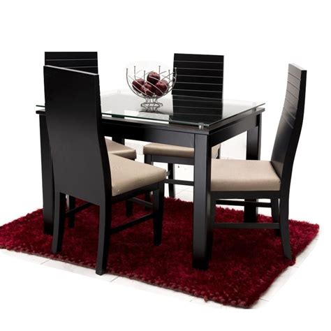 Comedores de madera modernos juegos de comedor modernos muebles para restaurantes diseño de mesas de comedor diseños de comedores sillas modernas muebles hogar salones comedor moderno minimalista. Bertolini Juego de comedor Rochelle + 4 sillas moderno