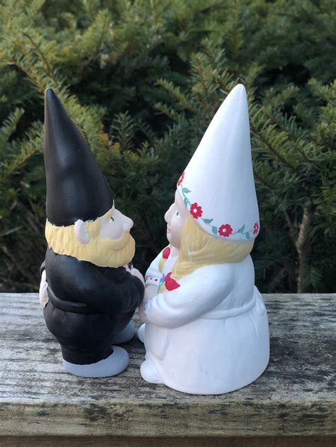 7 Gnome Couple Custom Painted Or Diy Craft Kit Perfect Etsy
