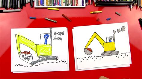 How To Draw An Excavator Art For Kids Hub