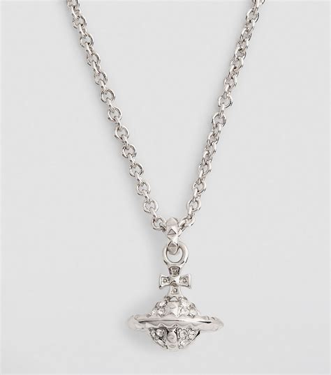 Vivienne Westwood Small Crystal Embellished Mayfair Orb Pendant Necklace Harrods UK