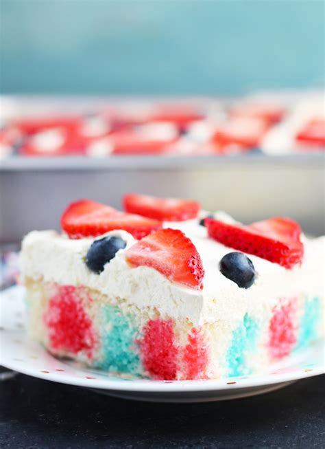 Remove from stove top and mix in strawberries. Red-White-and-Blue-Jello-cake - 3 Yummy Tummies