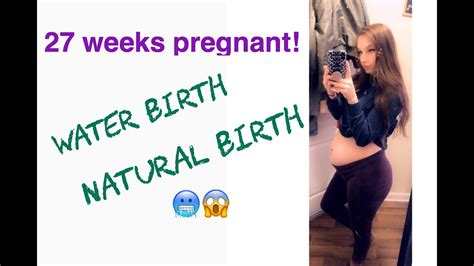 27 Week Update Natural Water Birth Belly Shot Youtube