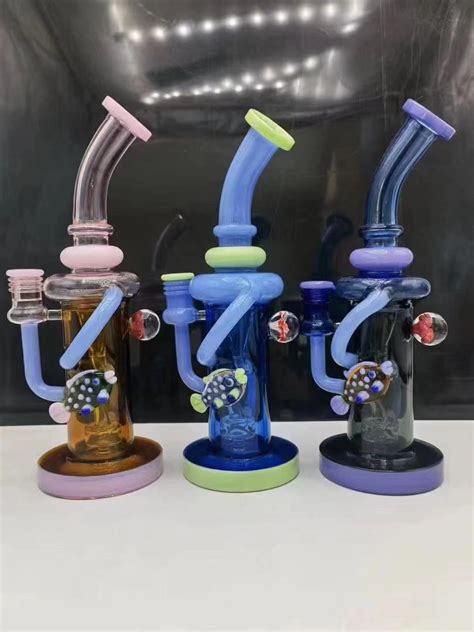 Glass Water Pipe In Stock Mothership Glass Faberge Egg Smoking Fab Egg DAB Rig Recycler Hookah